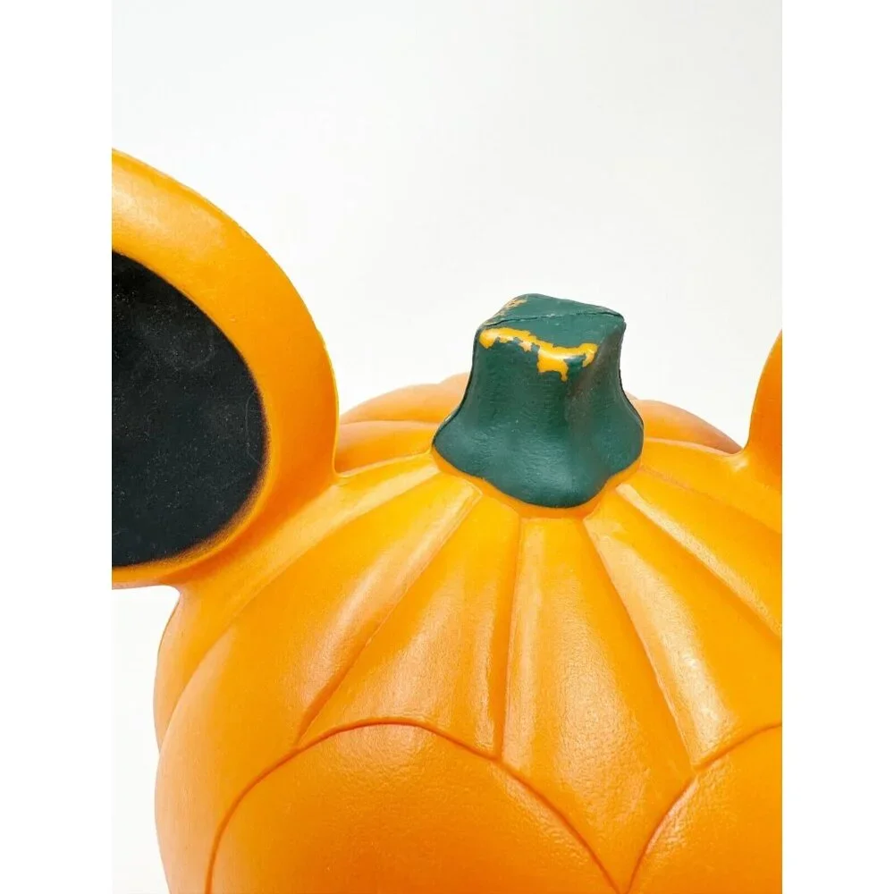 Mickey Mouse Light Up Jack-O-Lantern Plastic‎ Blow Mold Pumpkin Disney Decor